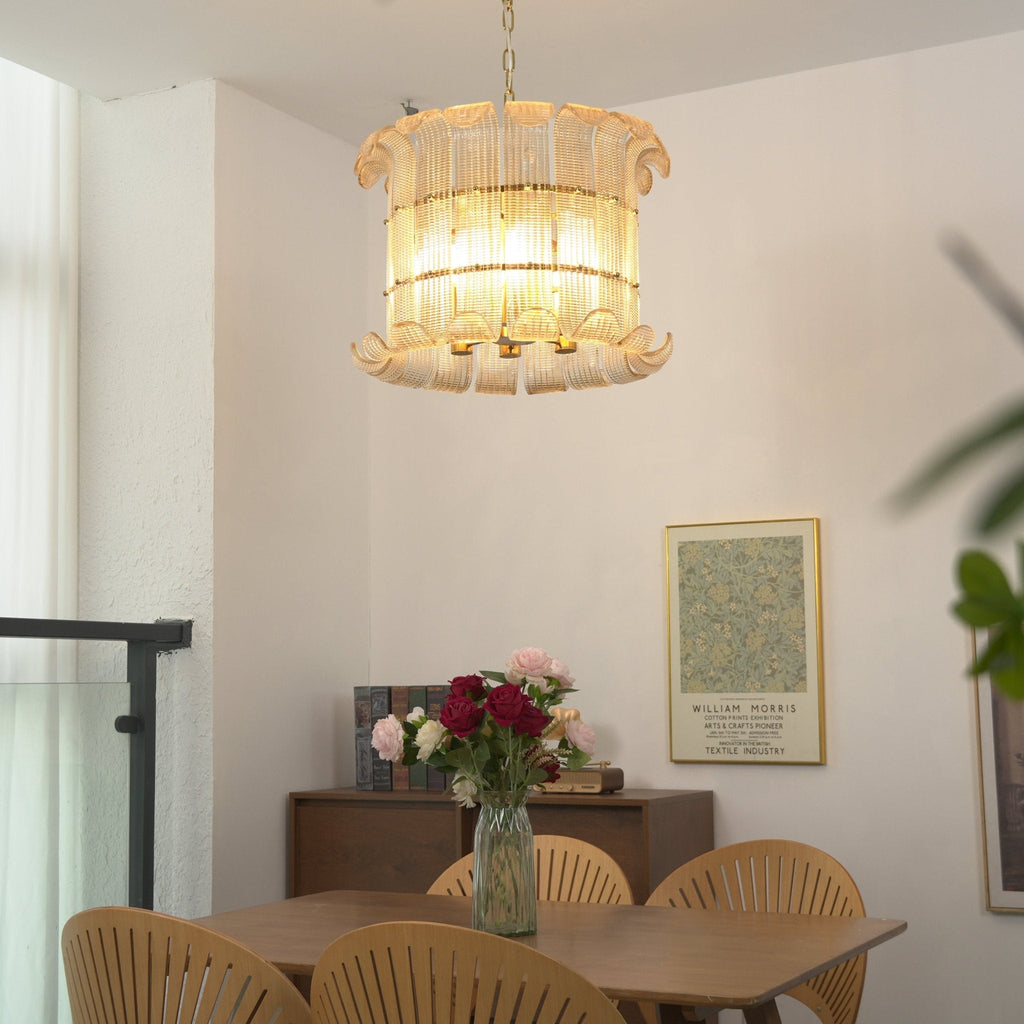 Glass Geometric Chandelier — Chandelier | Maison Monashee — view 10