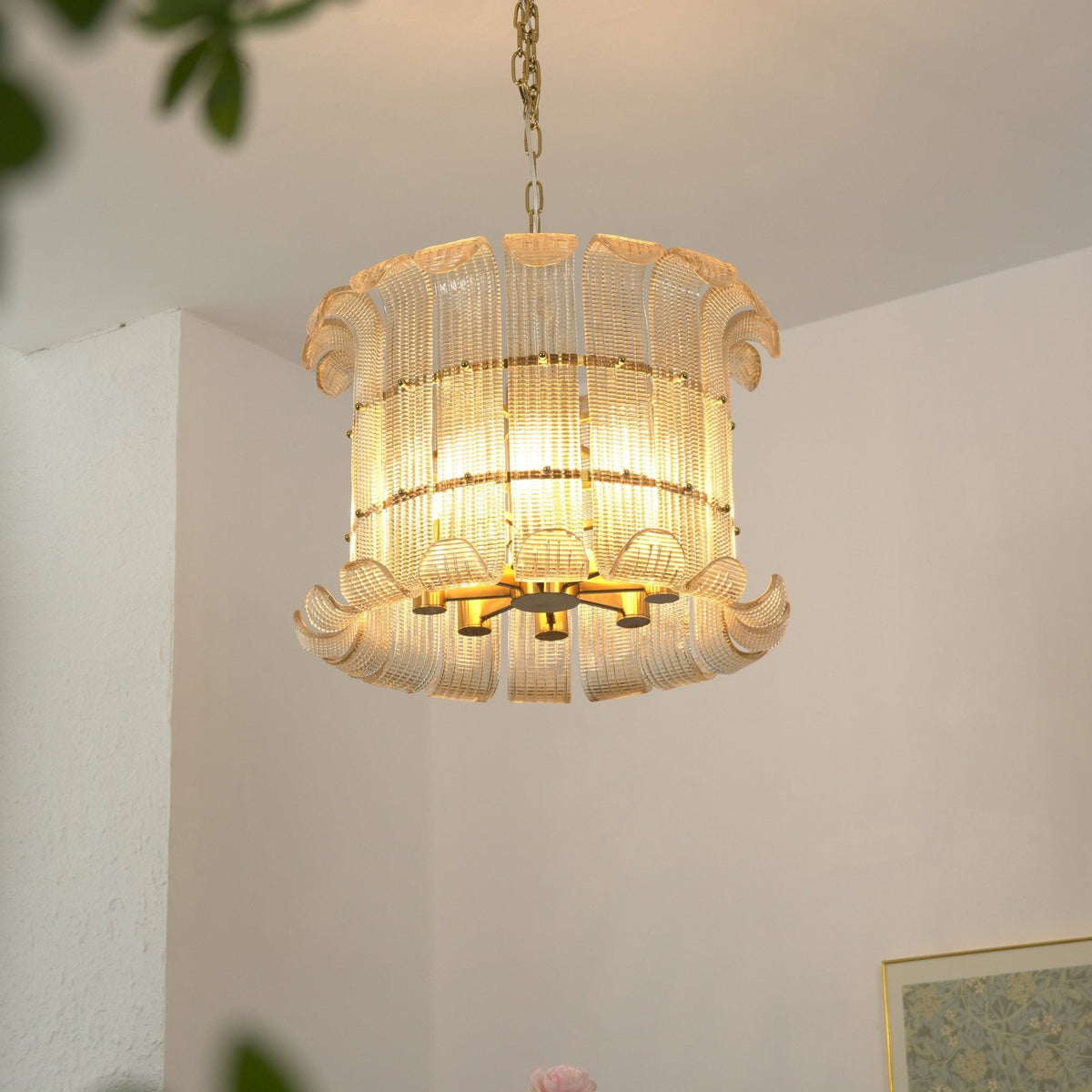 Glass Geometric Chandelier — Chandelier | Maison Monashee — view 11