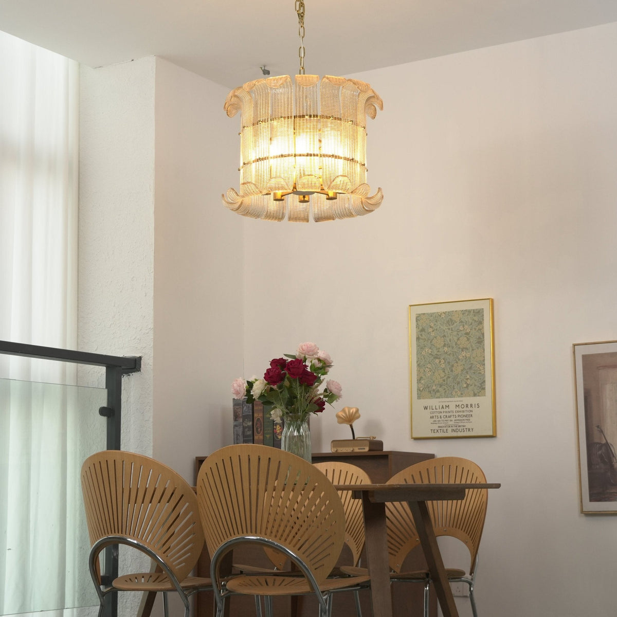 Glass Geometric Chandelier — Chandelier | Maison Monashee — view 12