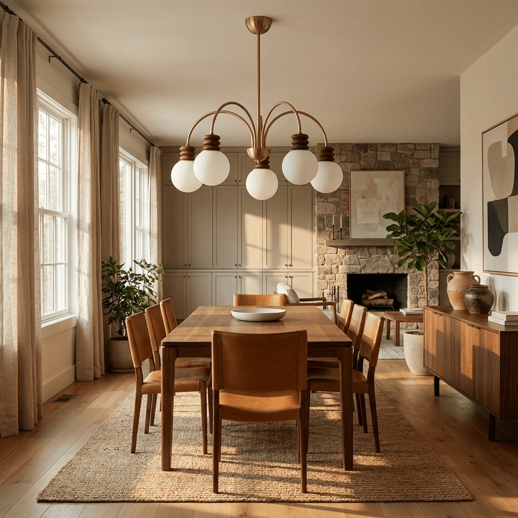 Sculptural Glass 3 Light Globe Chandelier — Chandelier | Maison Monashee — view 2