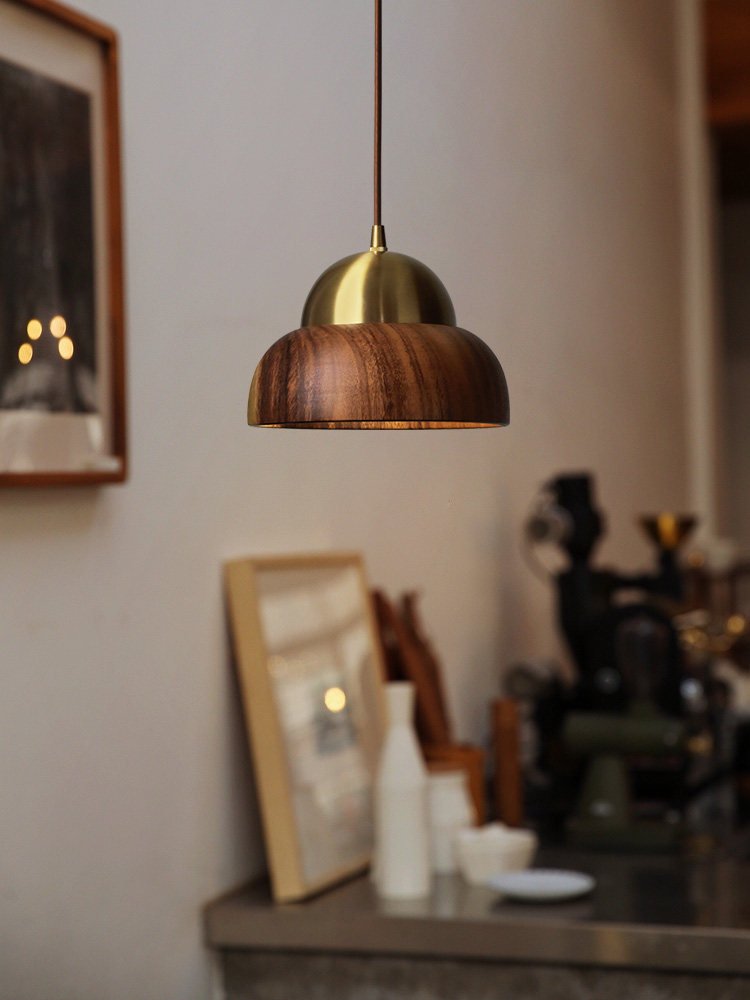 Wood Dome Pendant Light — Pendant Light | Maison Monashee — view 6