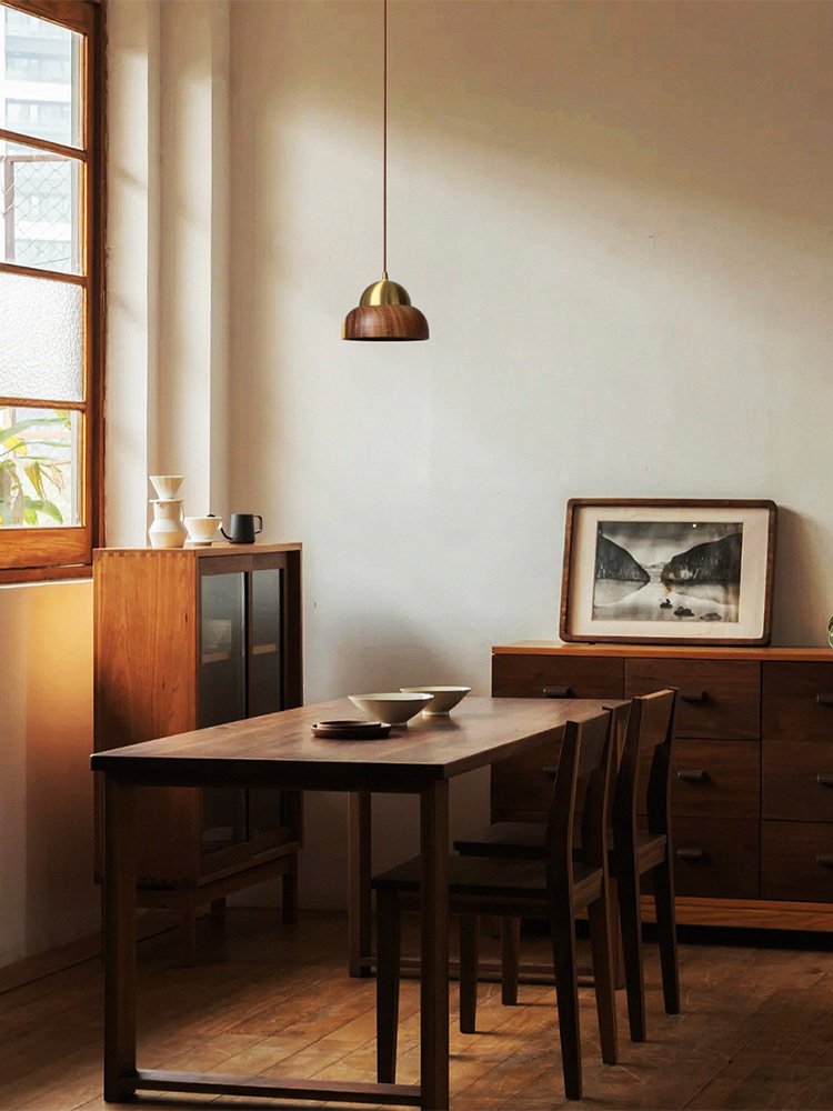 Wood Dome Pendant Light — Pendant Light | Maison Monashee — view 7
