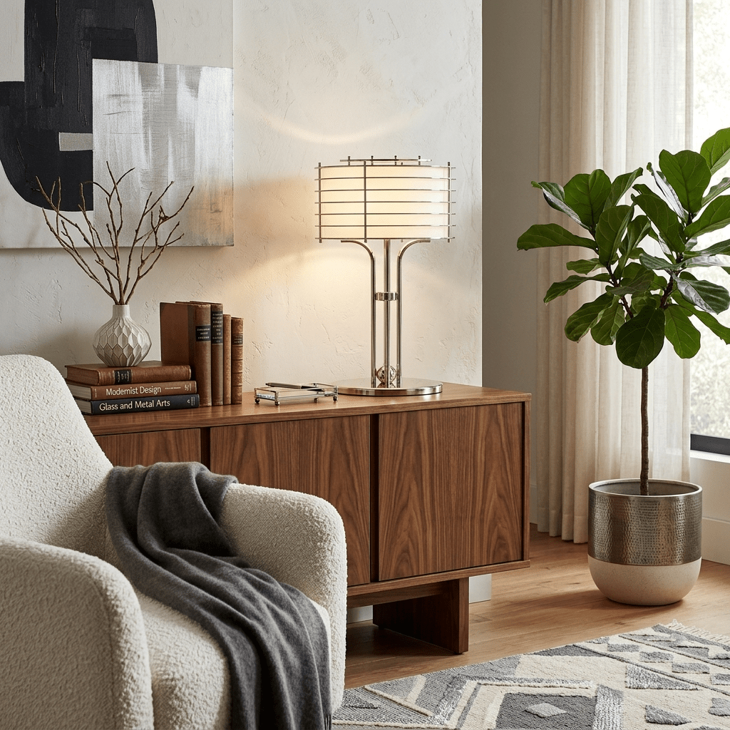 Tall Chrome Table Lamp — Table Lamp | Maison Monashee — view 4