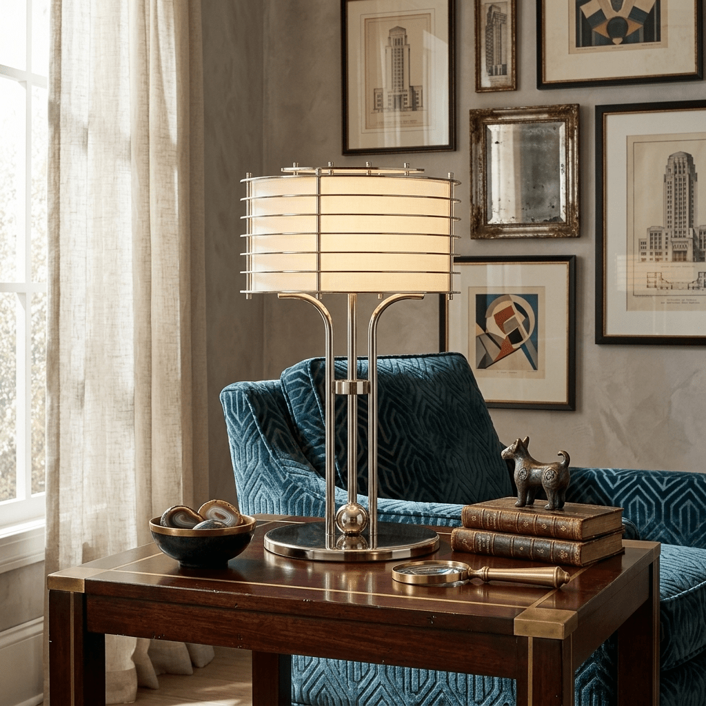 Tall Chrome Table Lamp — Table Lamp | Maison Monashee — view 2