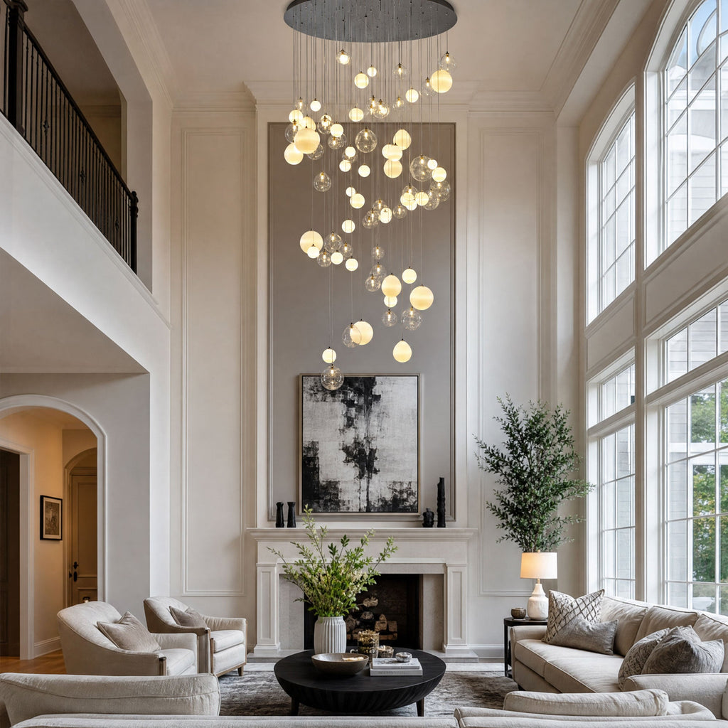 Clear Glass Bubble Chandelier — Chandelier | Maison Monashee — view 3
