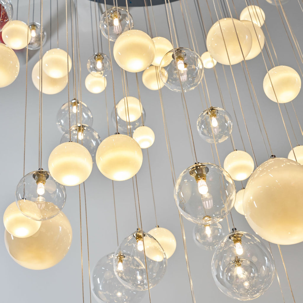 Clear Glass Bubble Chandelier — Chandelier | Maison Monashee — view 28