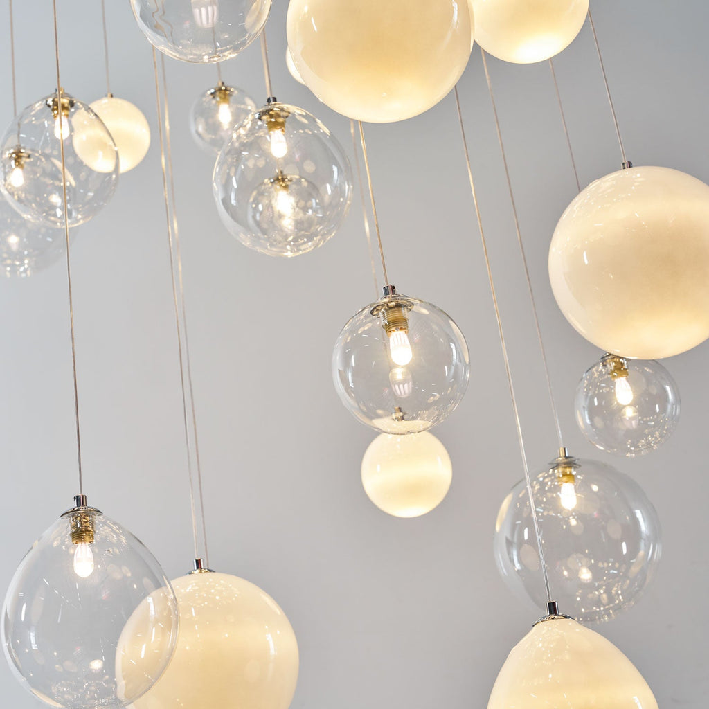 Clear Glass Bubble Chandelier — Chandelier | Maison Monashee — view 29