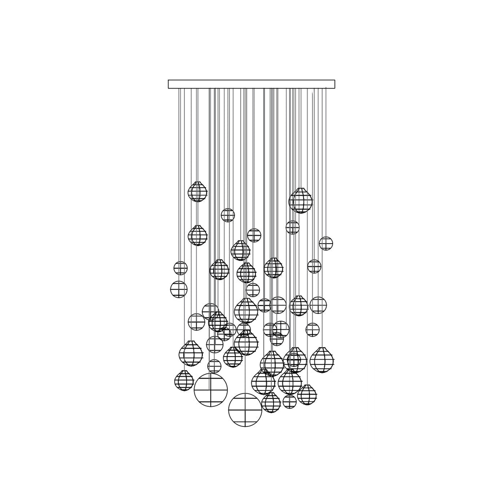 Clear Glass Bubble Chandelier — Chandelier | Maison Monashee — view 27