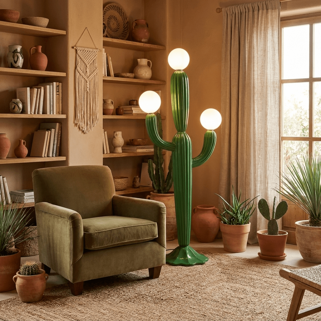 Tall Green Floor Lamp — Floor Lamp | Maison Monashee — view 2