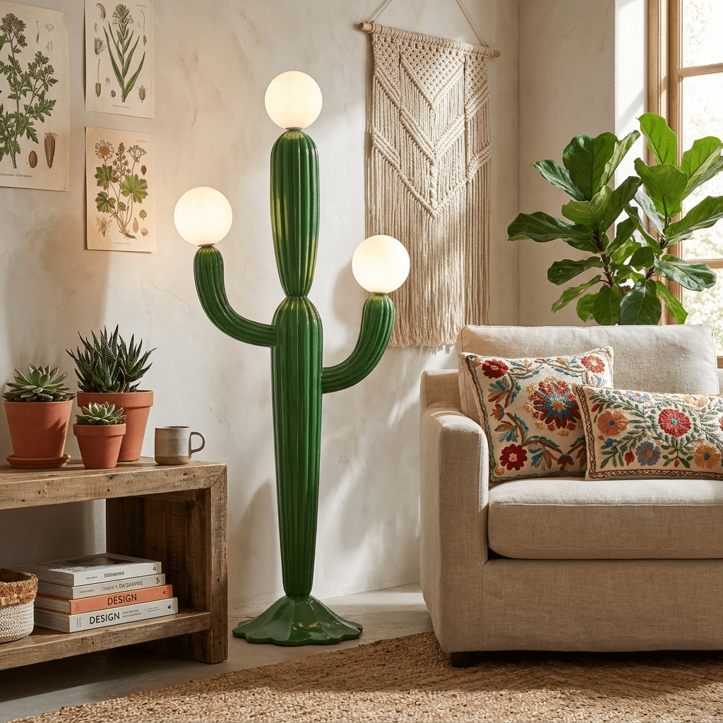 Tall Green Floor Lamp — Floor Lamp | Maison Monashee — view 3