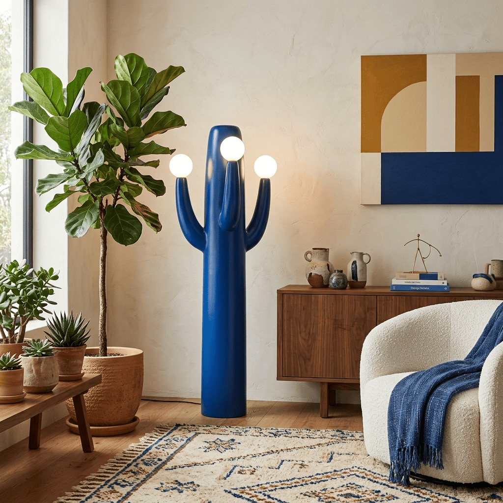 Modern Blue Floor Lamp — Floor Lamp | Maison Monashee — view 6