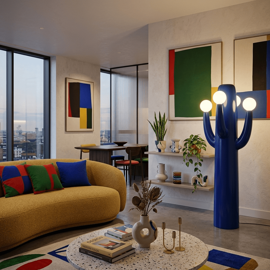 Modern Blue Floor Lamp — Floor Lamp | Maison Monashee — view 7