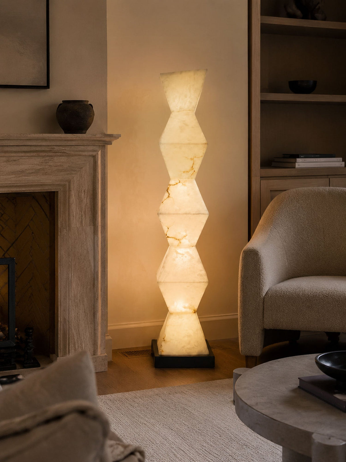 Stacked Stone Floor Lamp — Floor Lamp | Maison Monashee — view 20