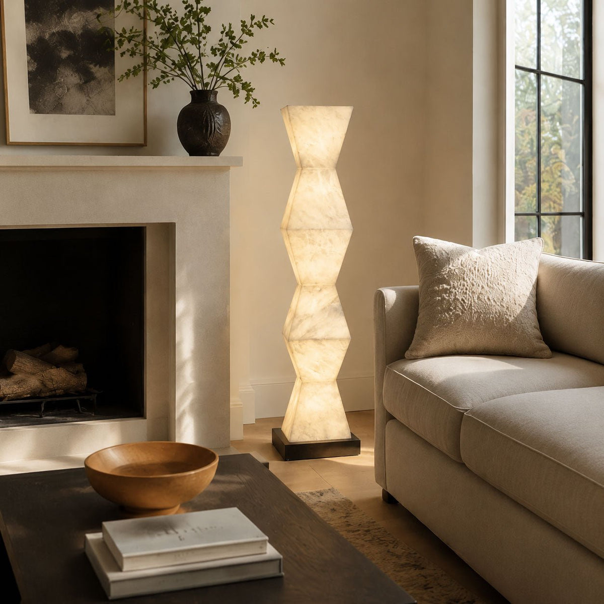 Stacked Stone Floor Lamp — Floor Lamp | Maison Monashee — view 12