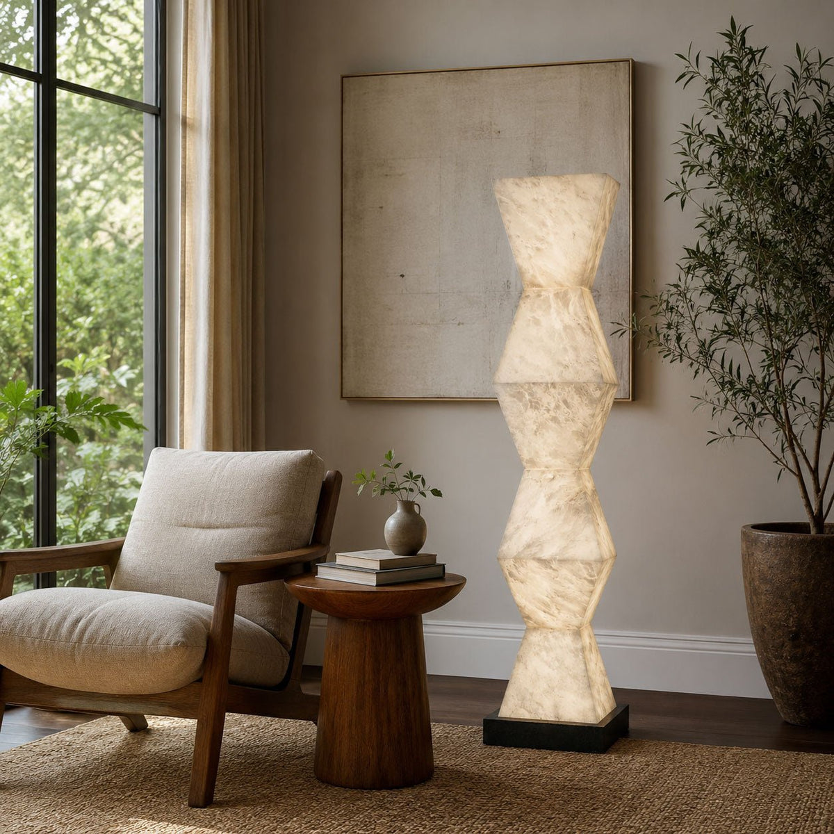 Stacked Stone Floor Lamp — Floor Lamp | Maison Monashee — view 11