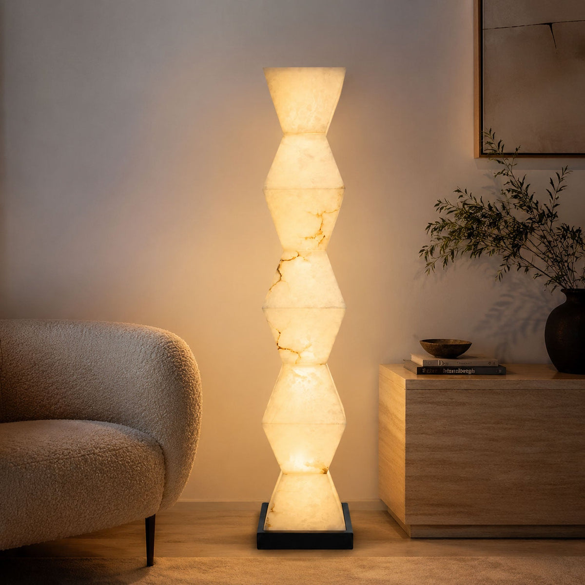 Stacked Stone Floor Lamp — Floor Lamp | Maison Monashee — view 22
