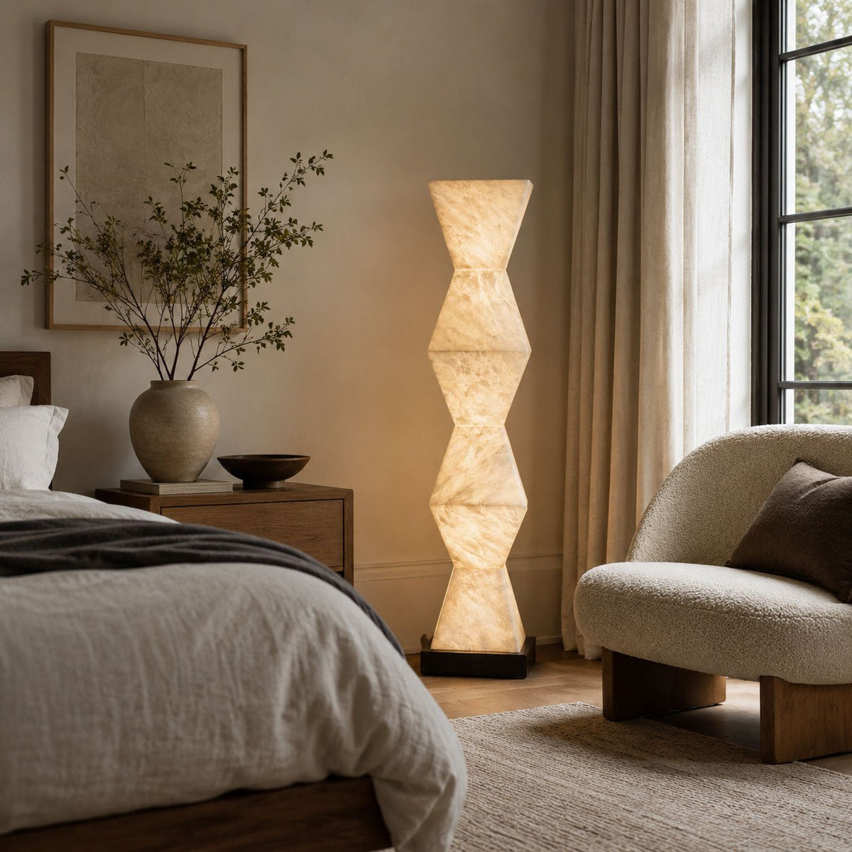 Stacked Stone Floor Lamp — Floor Lamp | Maison Monashee — view 9