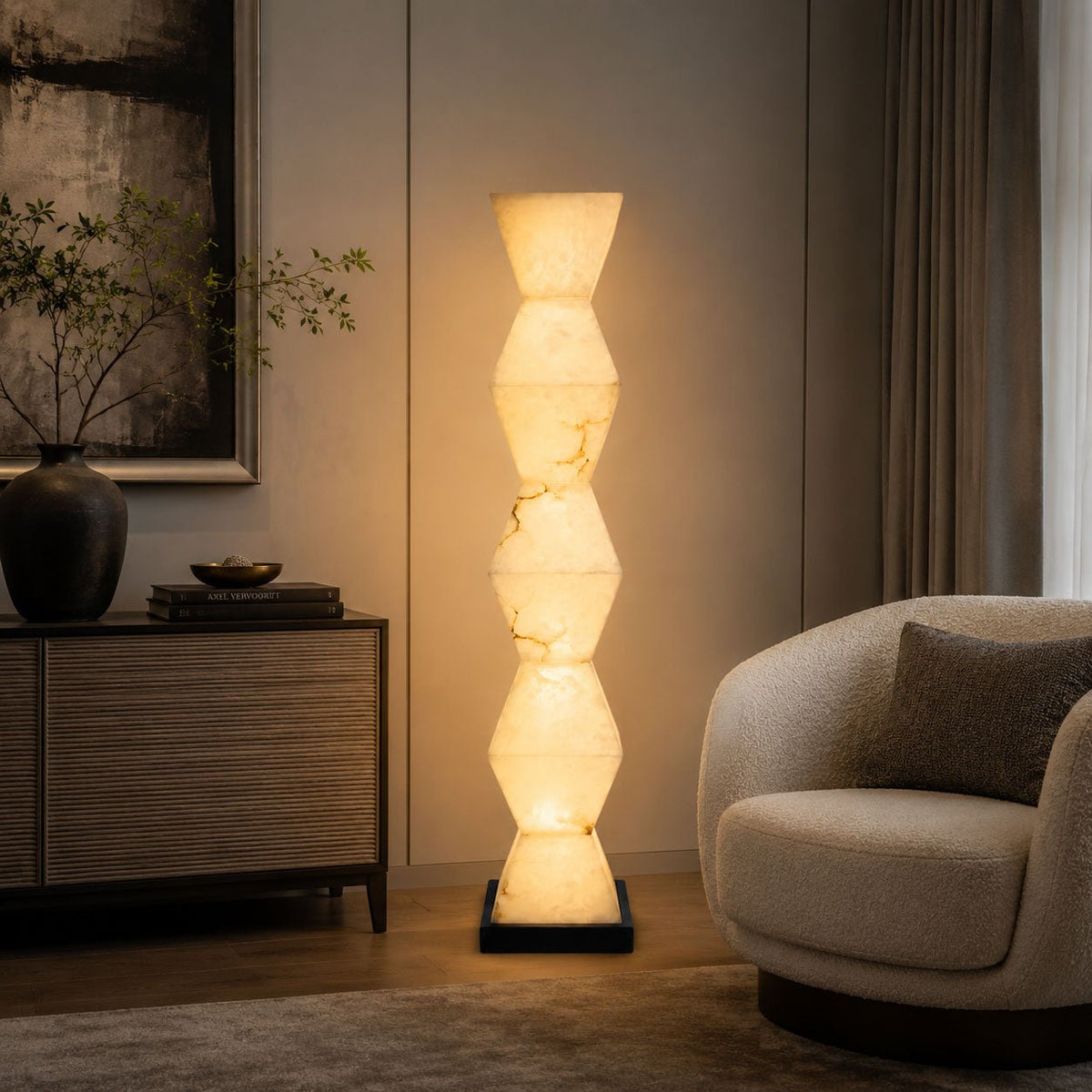 Stacked Stone Floor Lamp — Floor Lamp | Maison Monashee — view 18