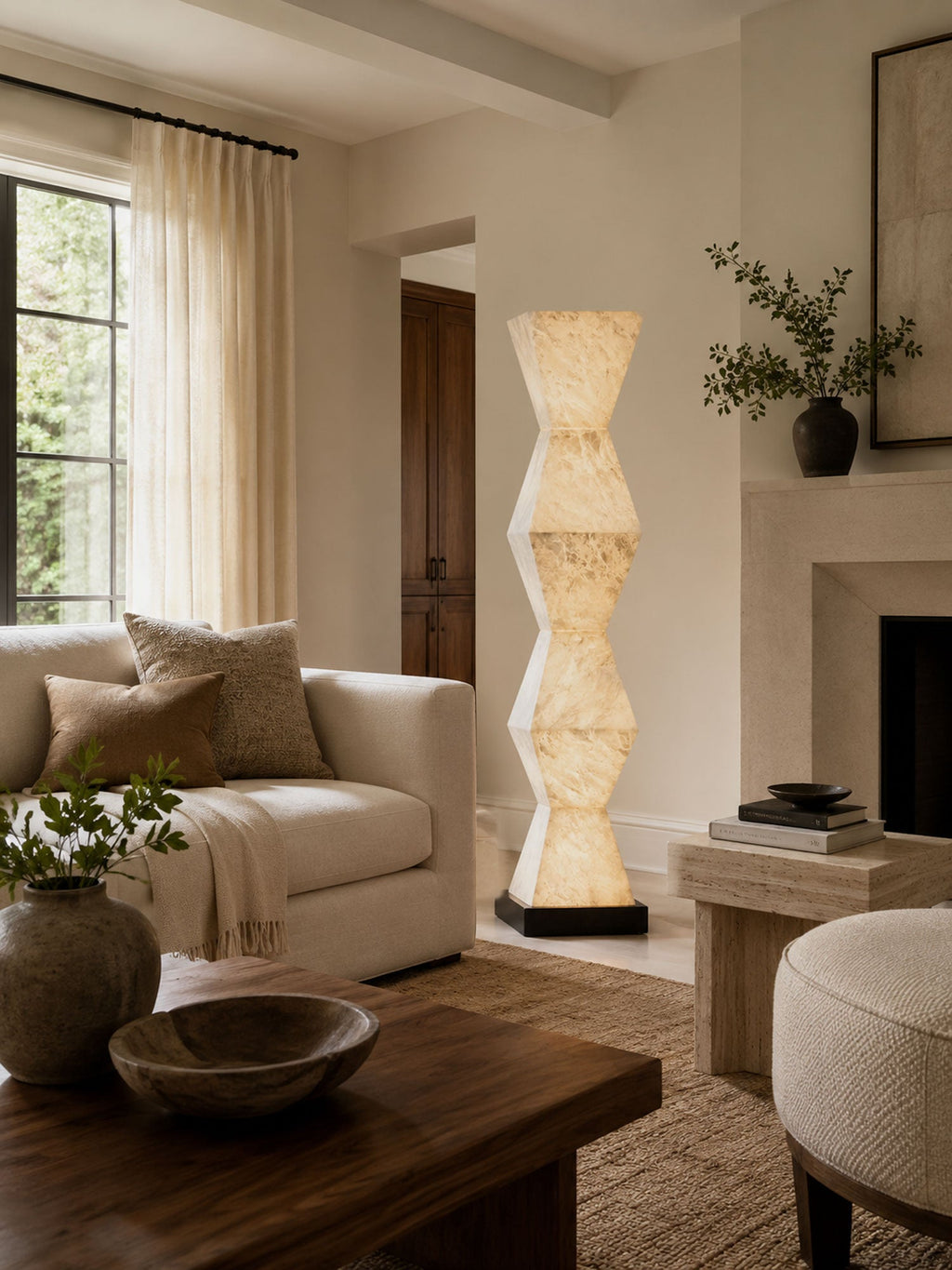 Stacked Stone Floor Lamp — Floor Lamp | Maison Monashee — view 16