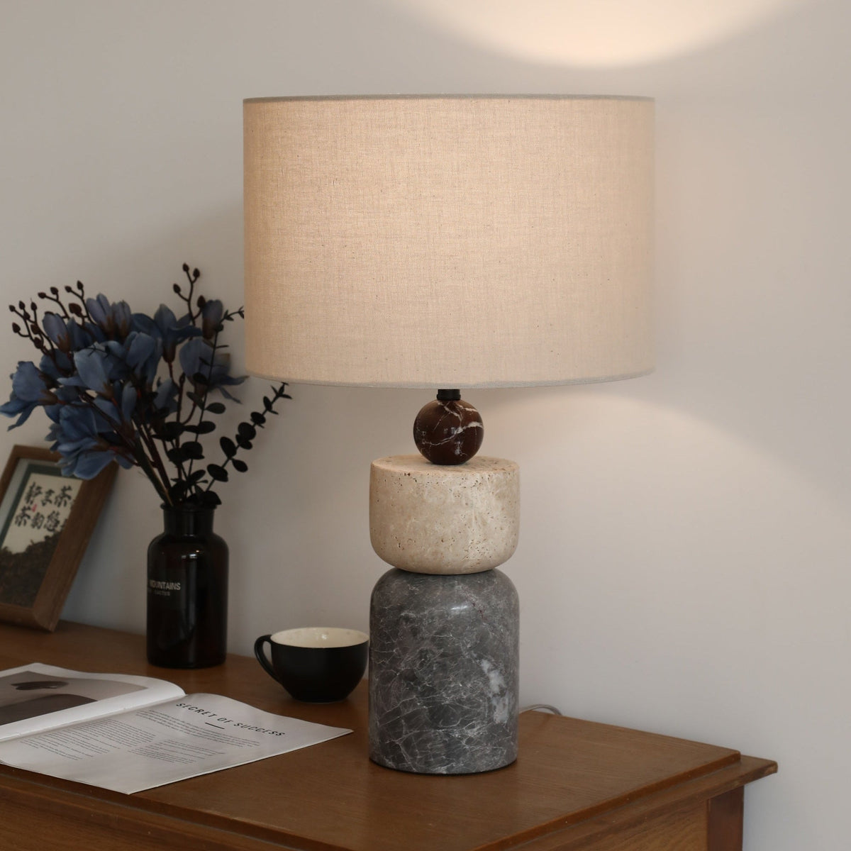 Grey Large Table Lamp — Table Lamp | Maison Monashee — view 8