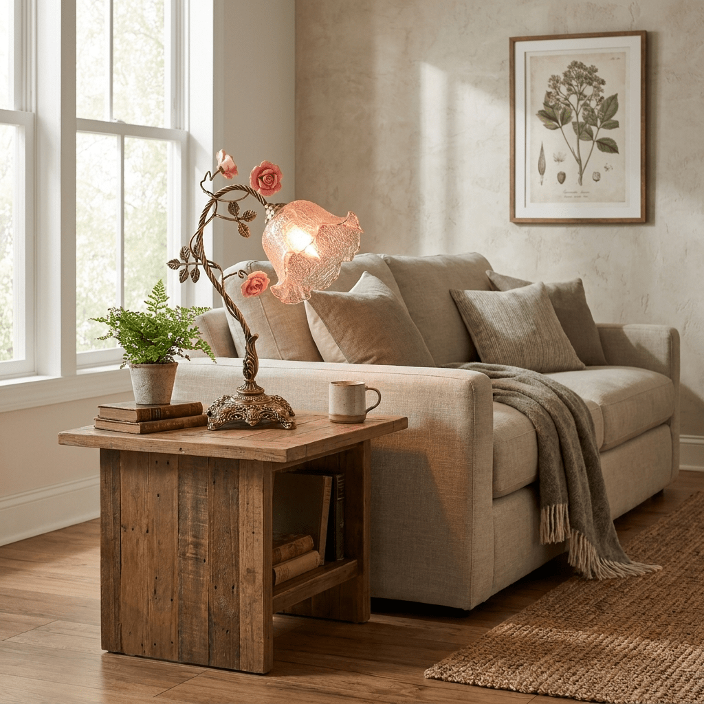 Flower Table Lamp Vintage — Table Lamp | Maison Monashee — view 2