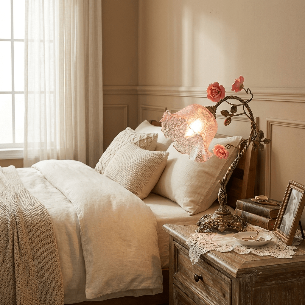 Flower Table Lamp Vintage — Table Lamp | Maison Monashee — view 5