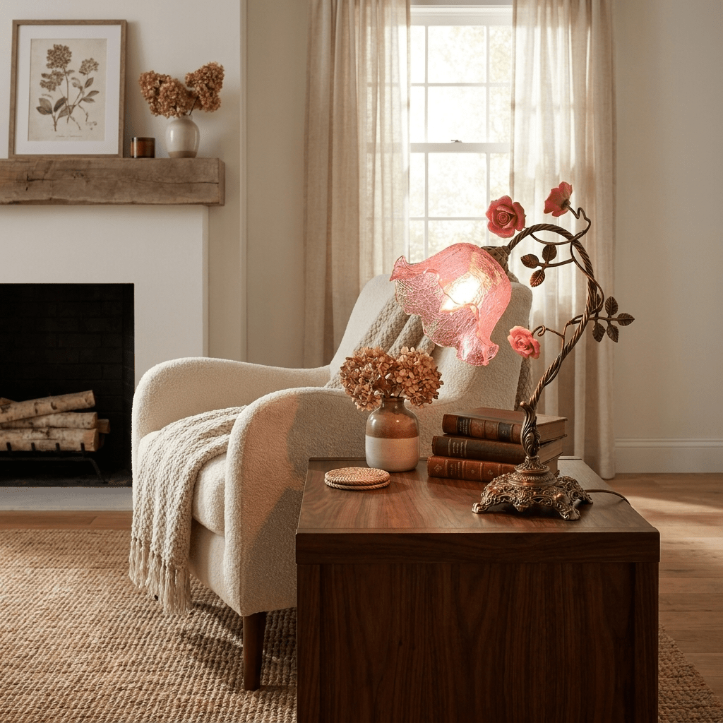 Flower Table Lamp Vintage — Table Lamp | Maison Monashee — view 6