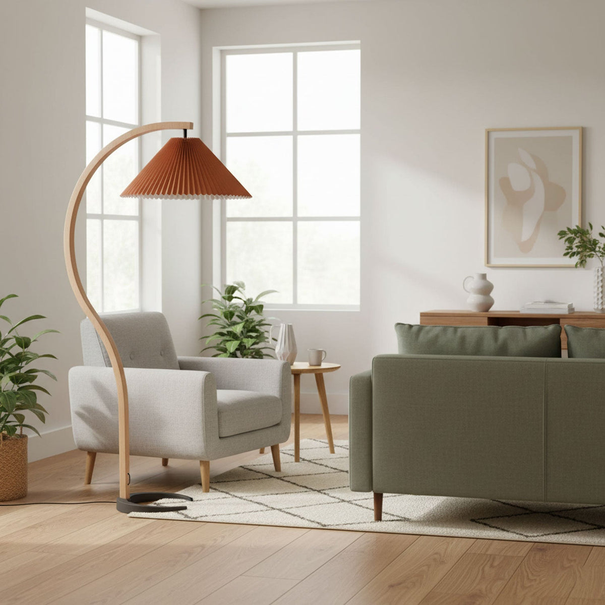 Scandinavian Wood Floor Lamp — Floor Lamp | Maison Monashee — view 16