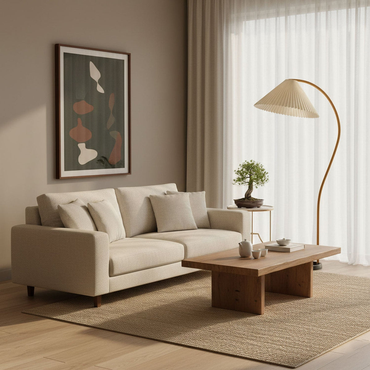 Scandinavian Wood Floor Lamp — Floor Lamp | Maison Monashee — view 15