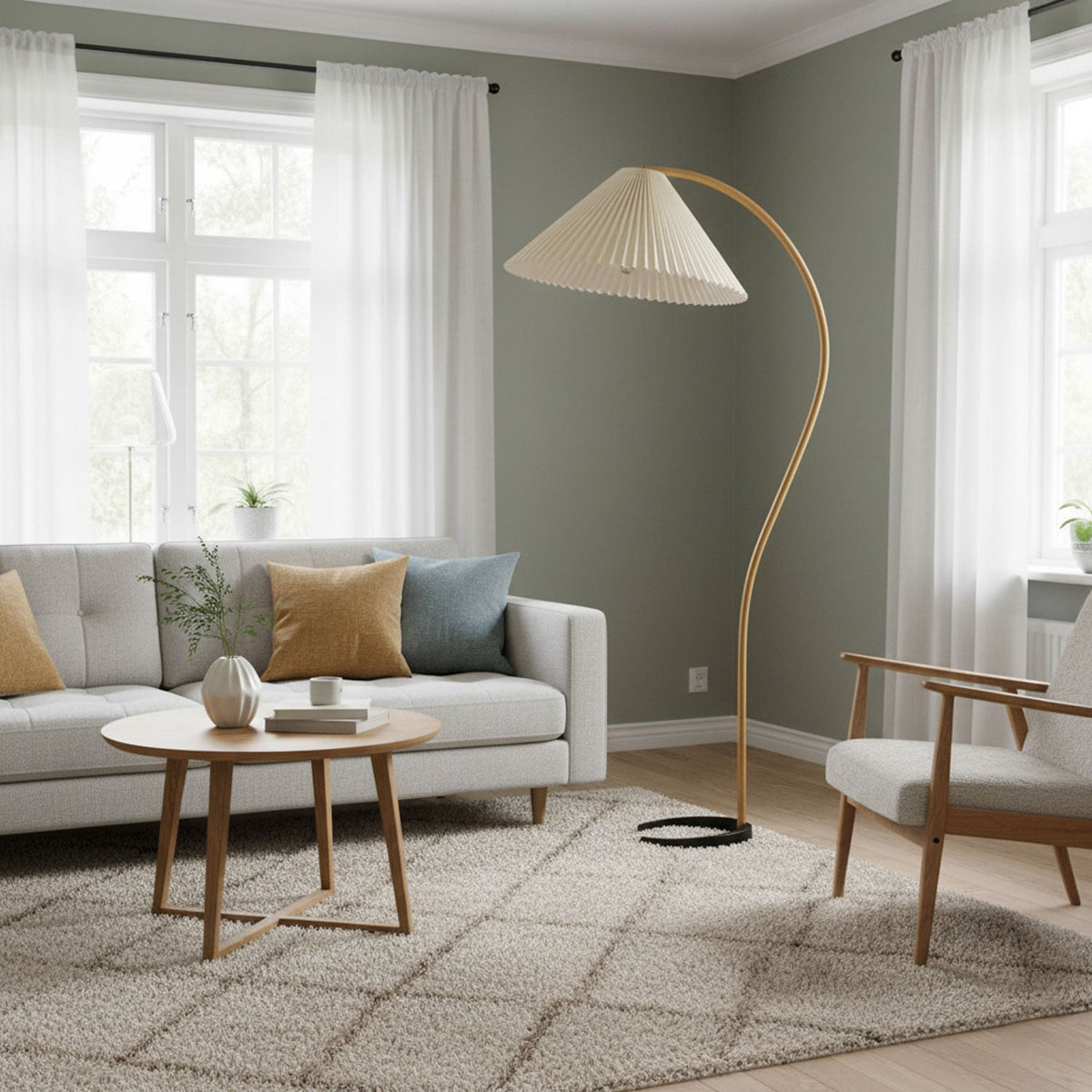 Scandinavian Wood Floor Lamp — Floor Lamp | Maison Monashee — view 18
