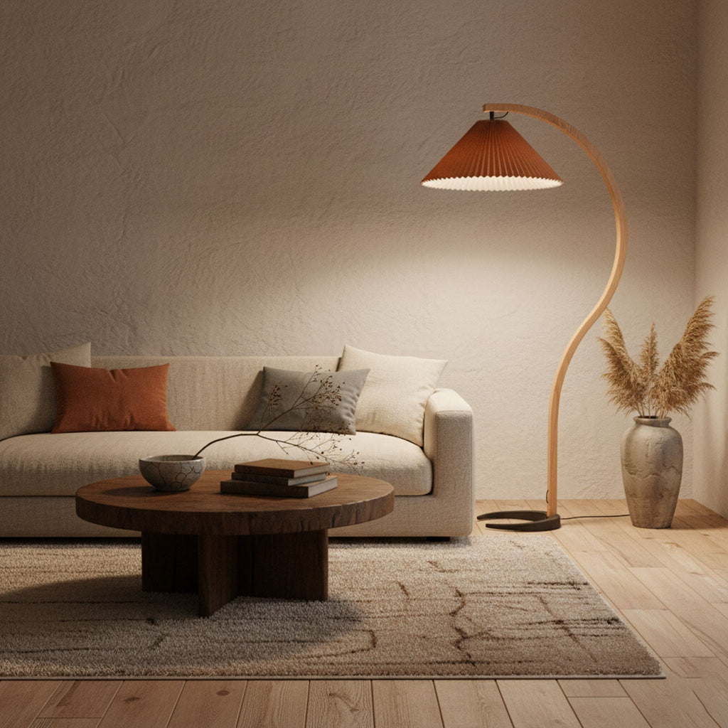 Scandinavian Wood Floor Lamp — Floor Lamp | Maison Monashee — view 22