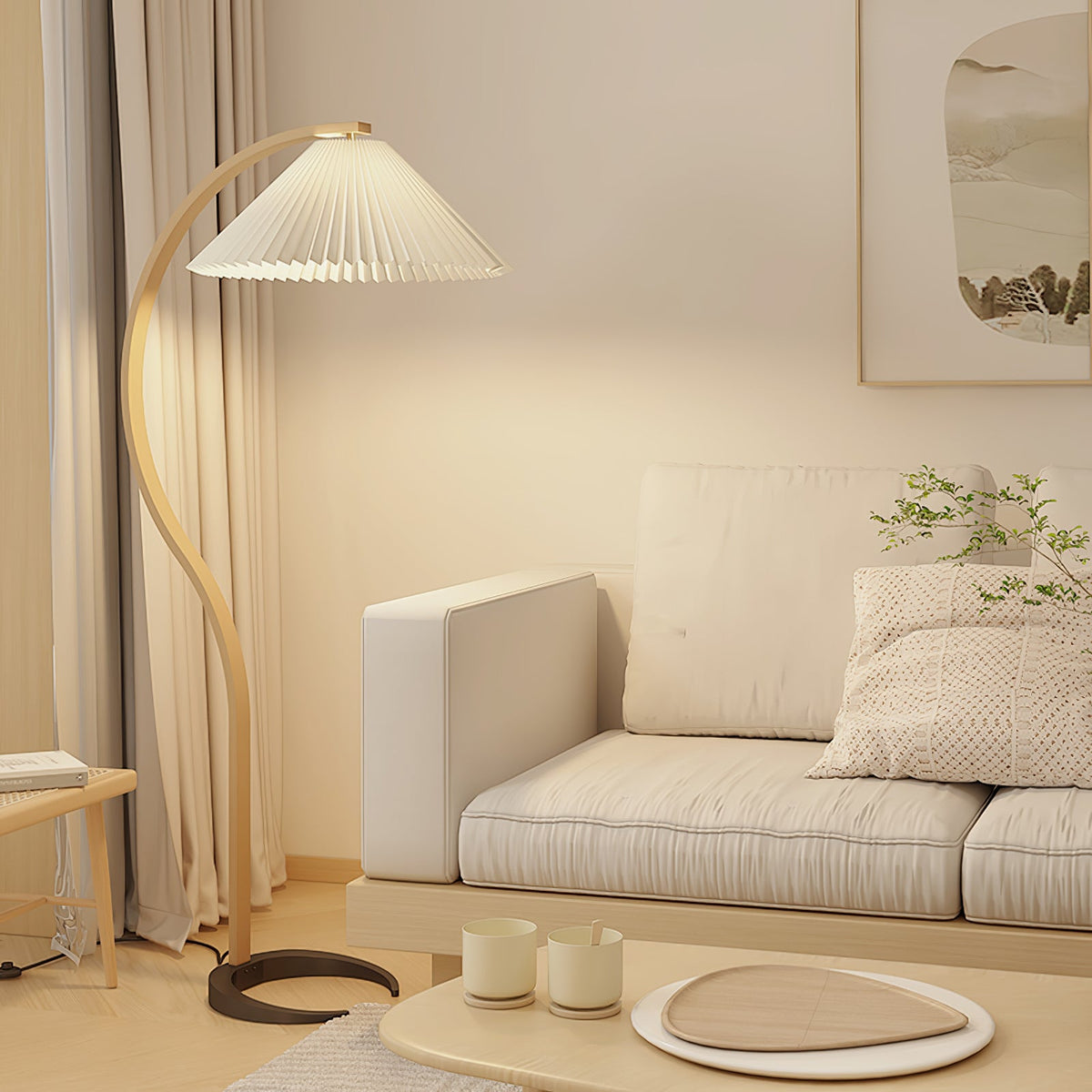 Scandinavian Wood Floor Lamp — Floor Lamp | Maison Monashee — view 28