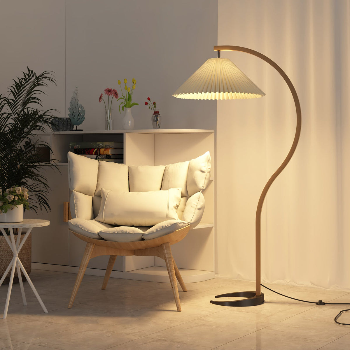 Scandinavian Wood Floor Lamp — Floor Lamp | Maison Monashee — view 30
