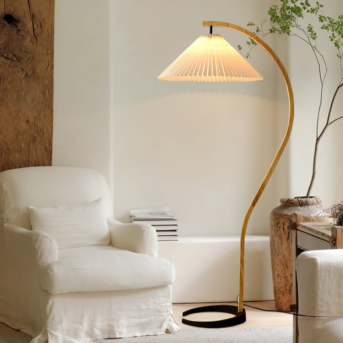Scandinavian Wood Floor Lamp — Floor Lamp | Maison Monashee — view 123