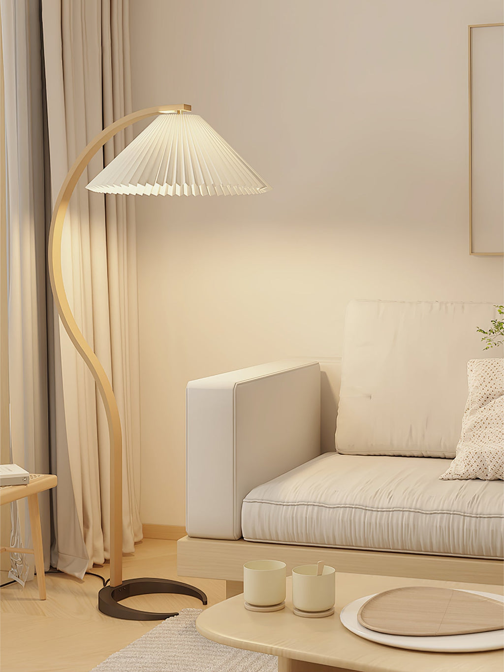 Scandinavian Wood Floor Lamp — Floor Lamp | Maison Monashee — view 108