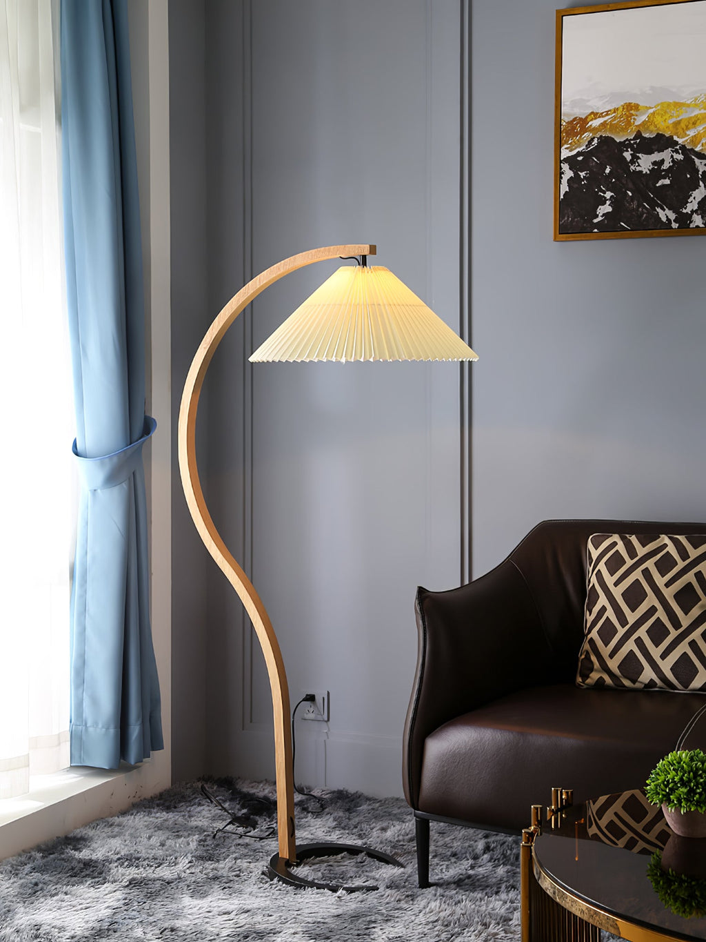 Scandinavian Wood Floor Lamp — Floor Lamp | Maison Monashee — view 110