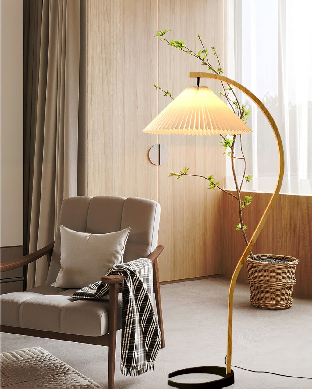 Scandinavian Wood Floor Lamp — Floor Lamp | Maison Monashee — view 111