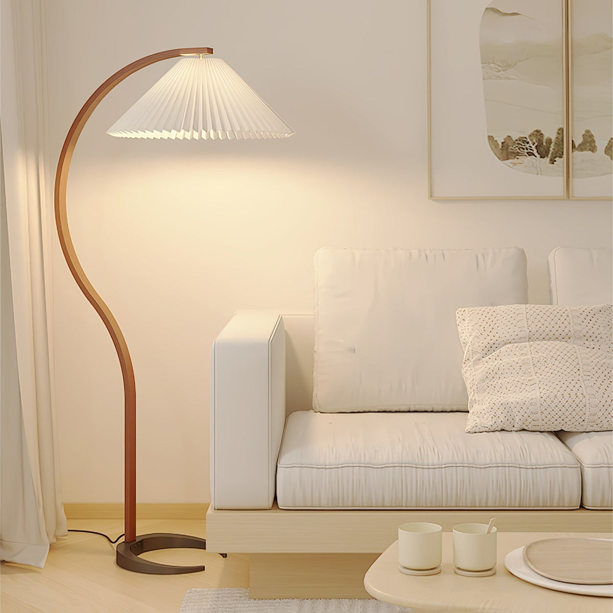 Scandinavian Wood Floor Lamp — Floor Lamp | Maison Monashee — view 112