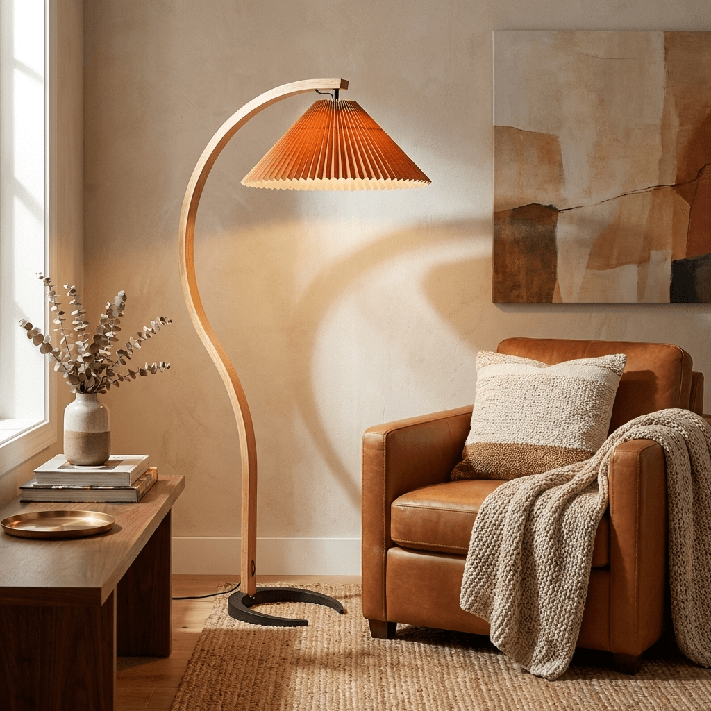 Scandinavian Wood Floor Lamp — Floor Lamp | Maison Monashee — view 10