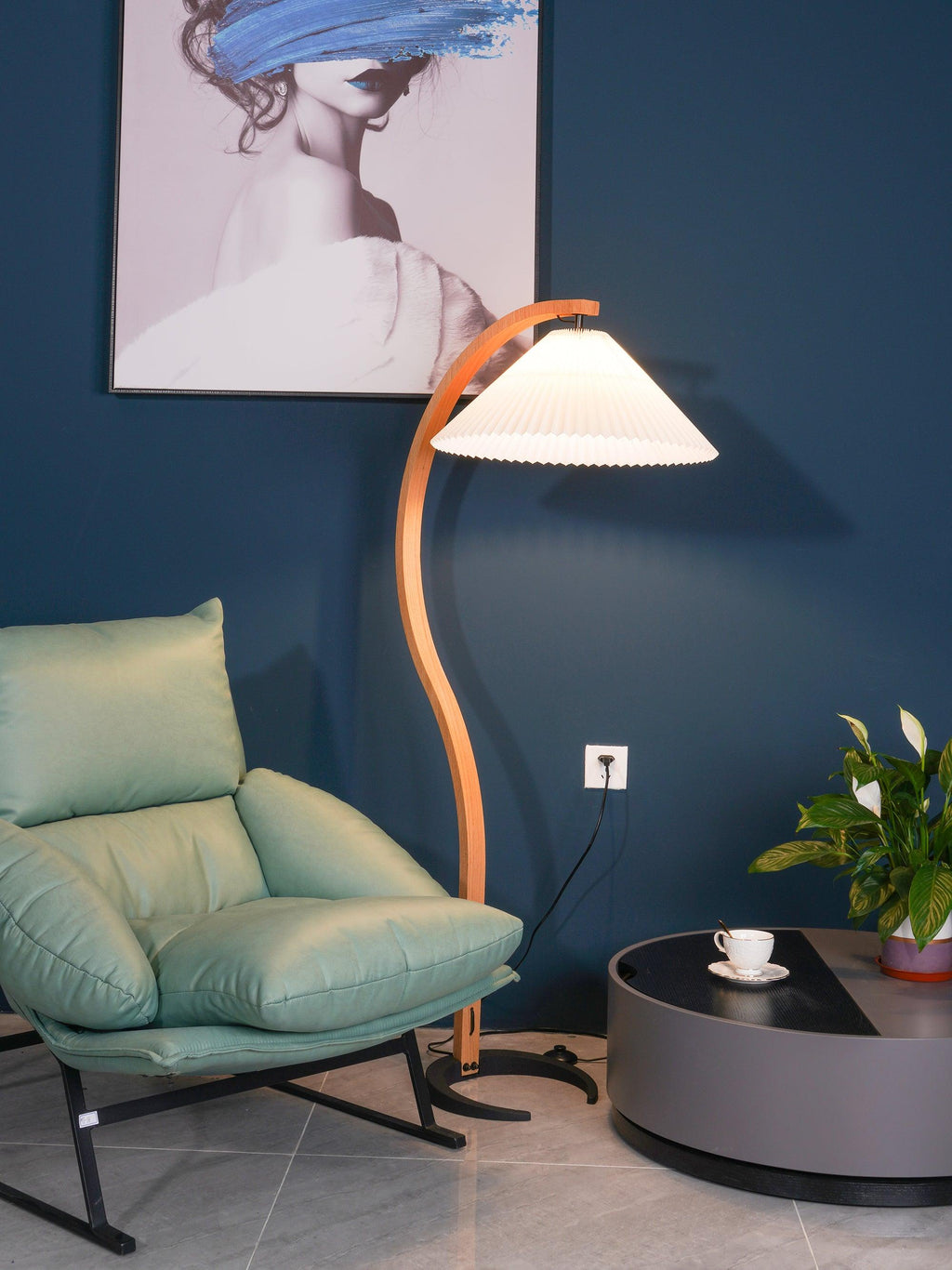 Scandinavian Wood Floor Lamp — Floor Lamp | Maison Monashee — view 62