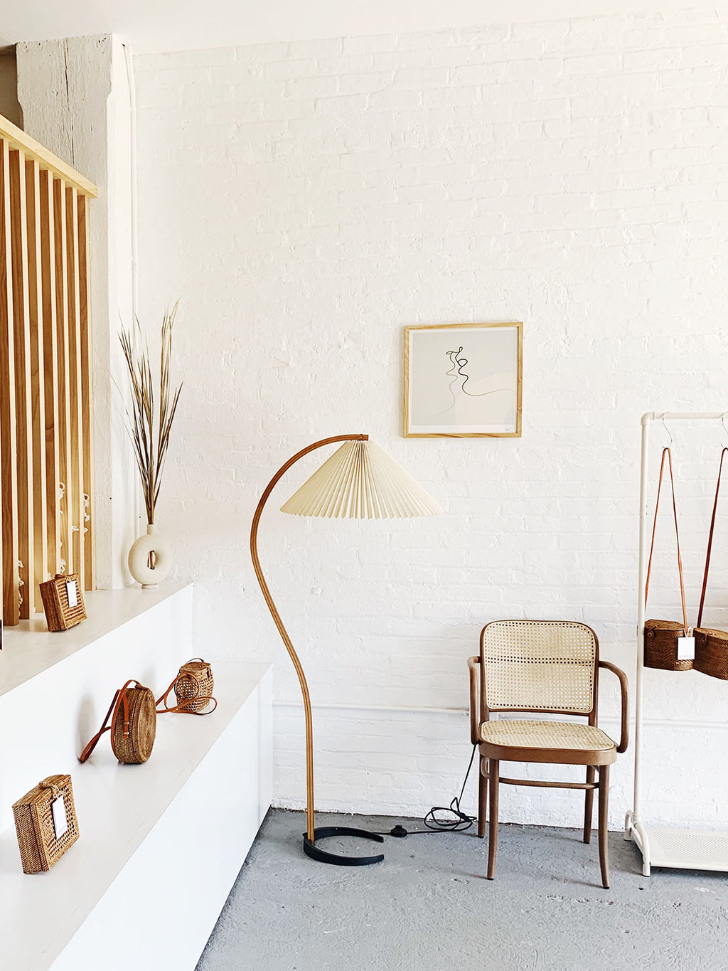Scandinavian Wood Floor Lamp — Floor Lamp | Maison Monashee — view 69