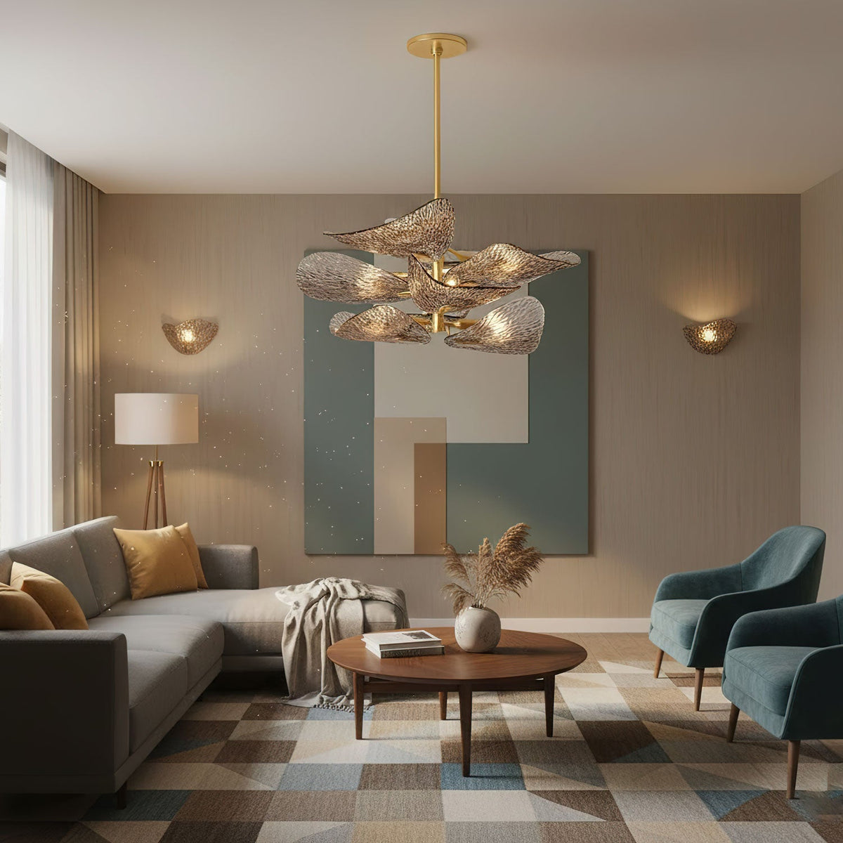 Vintage Gold Leaf Chandelier — Chandelier | Maison Monashee — view 5