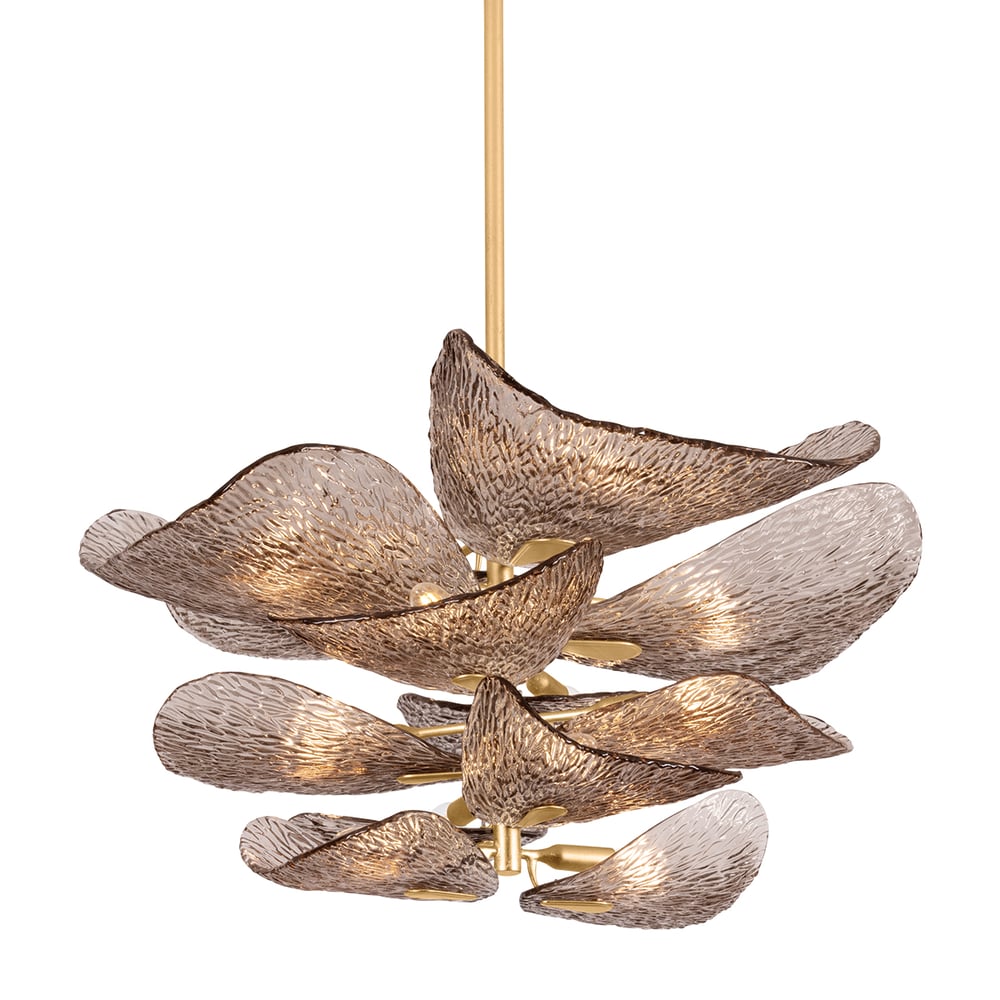 Vintage Gold Leaf Chandelier — Chandelier | Maison Monashee — view 12