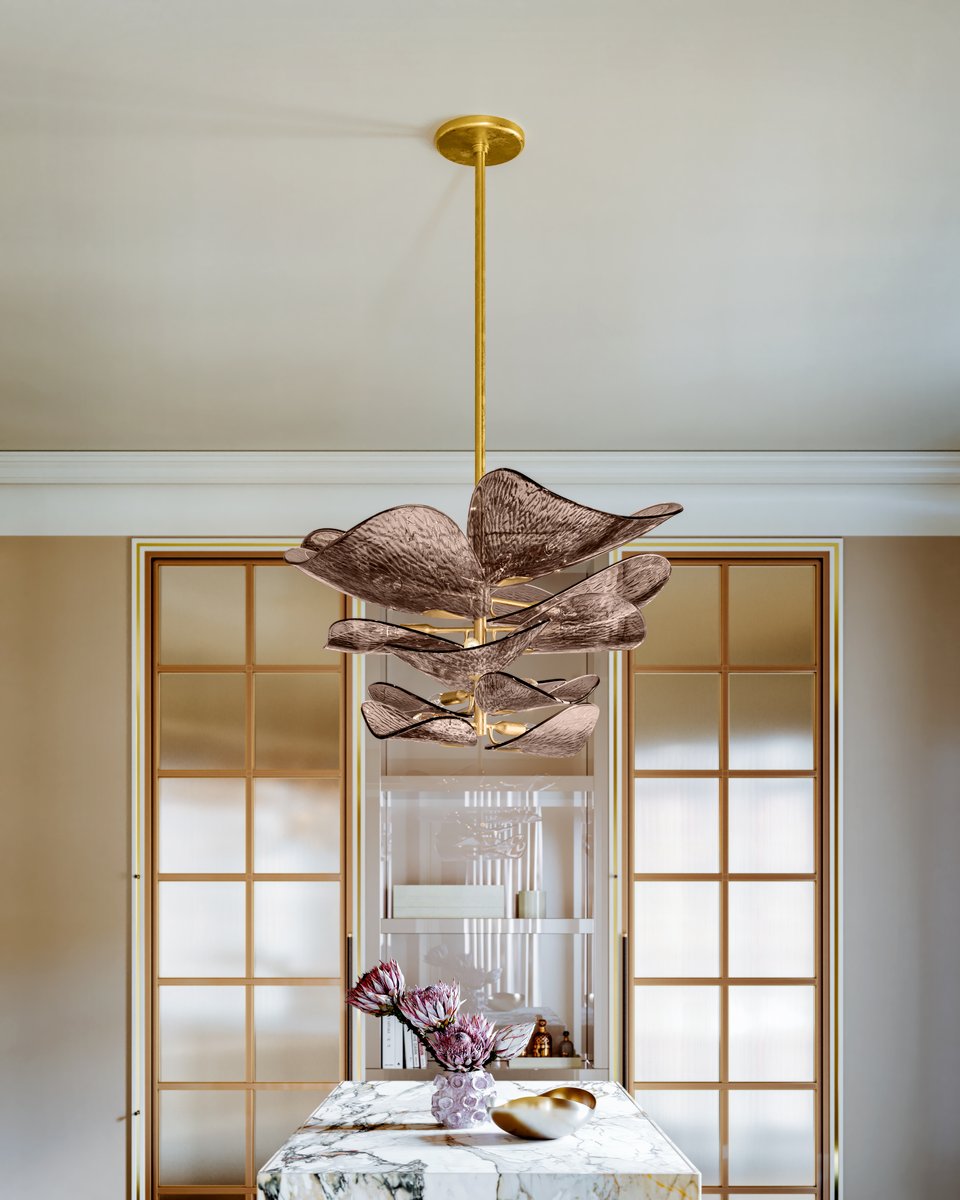 Vintage Gold Leaf Chandelier — Chandelier | Maison Monashee — view 9