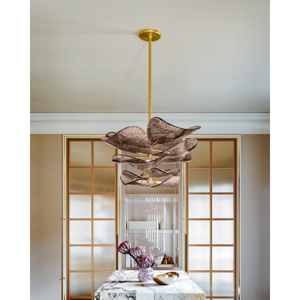 Vintage Gold Leaf Chandelier — Chandelier | Maison Monashee — view 10