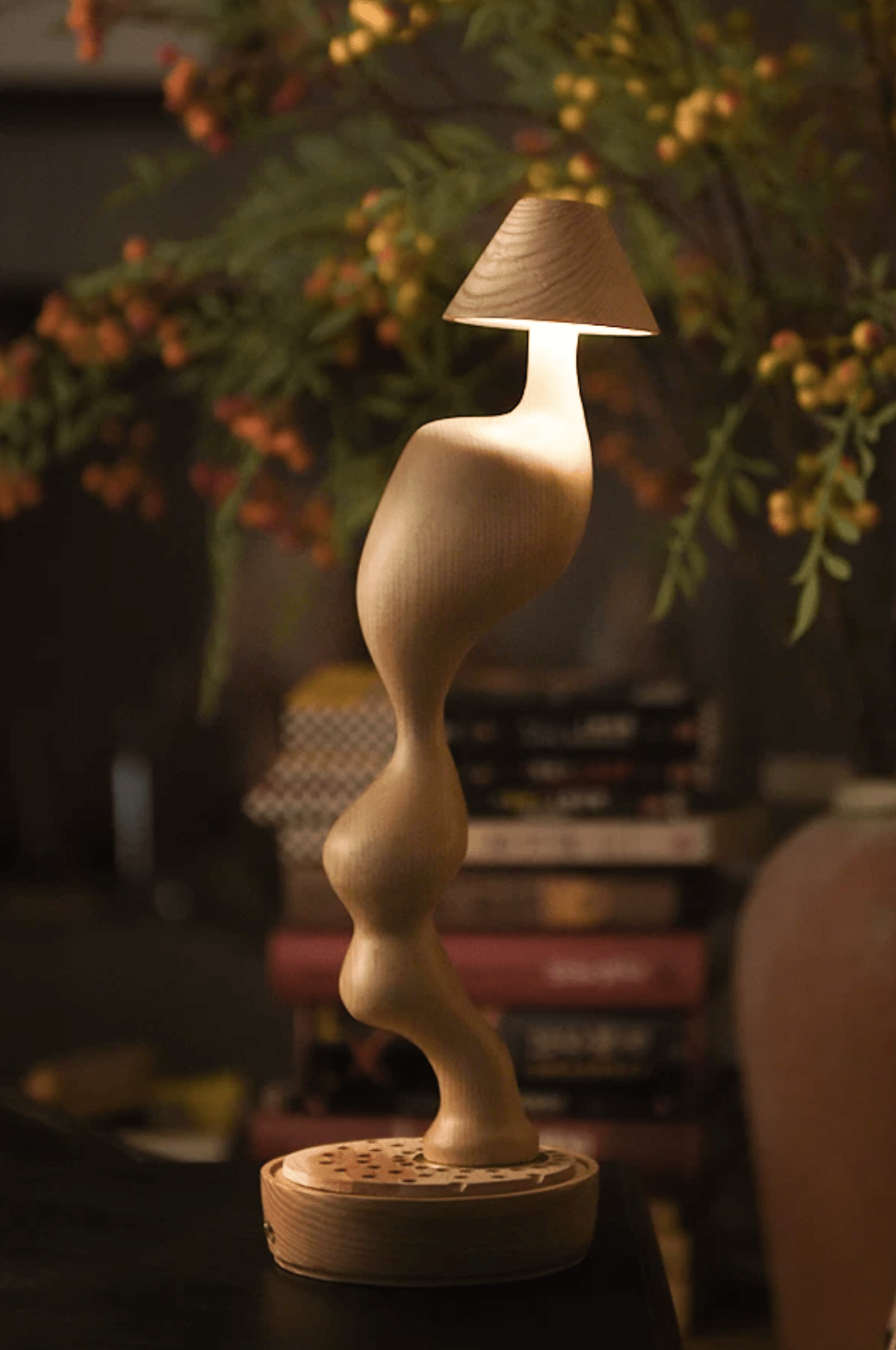 Cordless Mushroom Table Lamp — Table Lamp | Maison Monashee — view 10