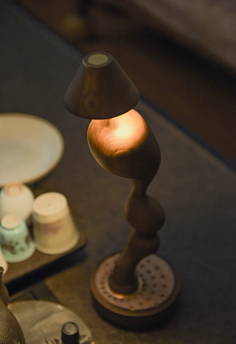 Cordless Mushroom Table Lamp — Table Lamp | Maison Monashee — view 17