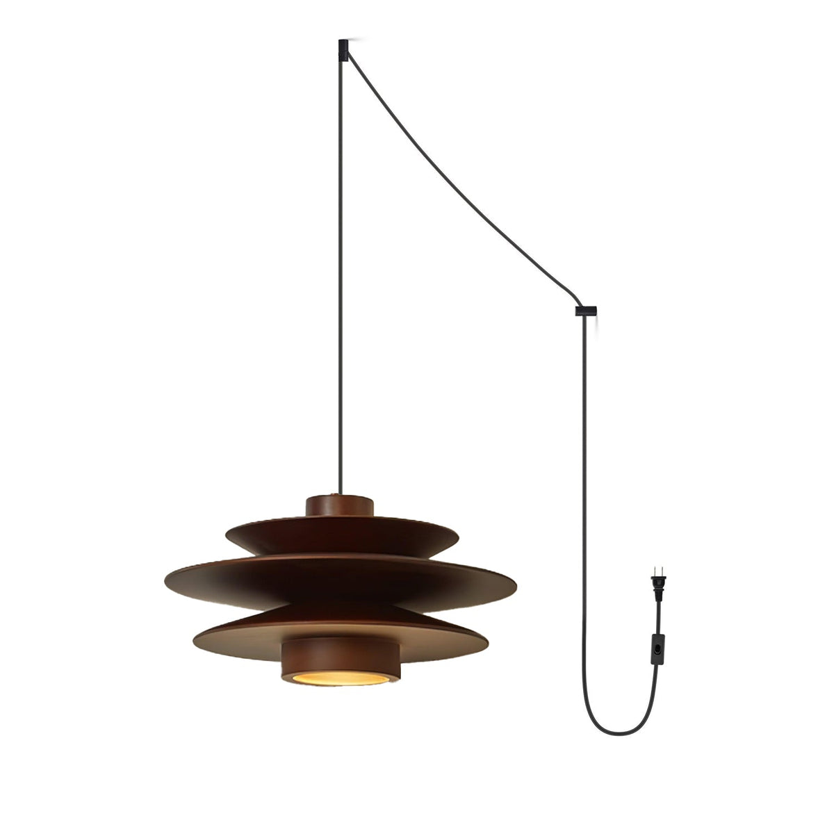 Wood Pendant Light Plug-In — Pendant Light | Maison Monashee — view 29