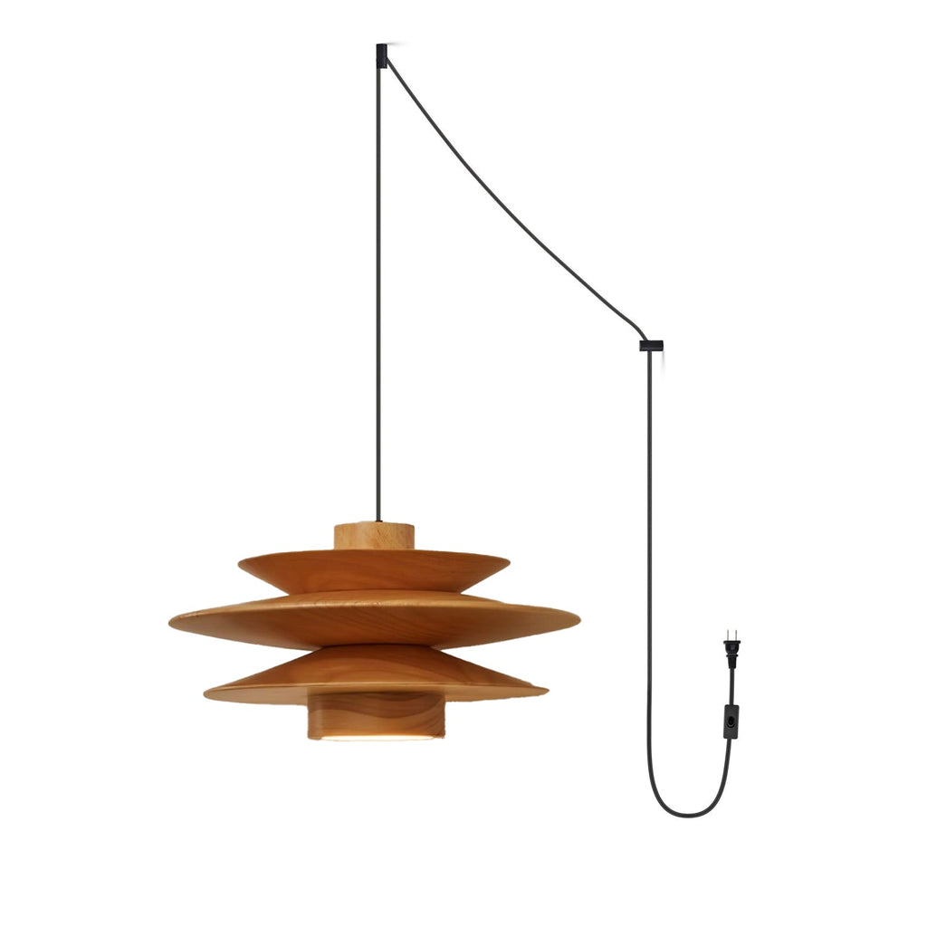 Wood Pendant Light Plug-In — Pendant Light | Maison Monashee — view 28