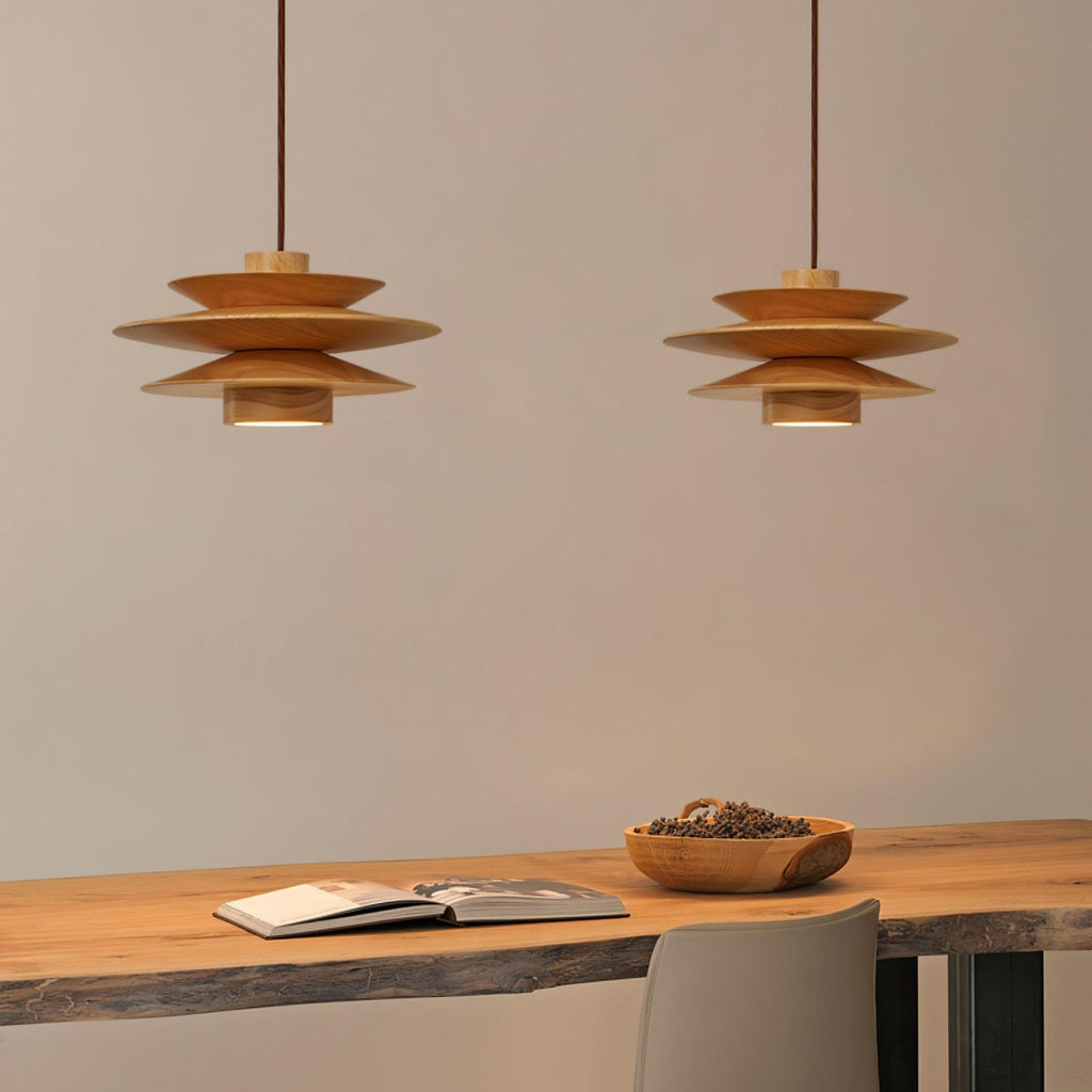 Wood Pendant Light Plug-In — Pendant Light | Maison Monashee — view 4